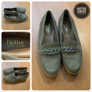 Hotter Comfort Concept Leather Loafers Size 8